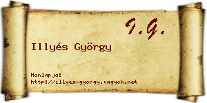 Illyés György névjegykártya