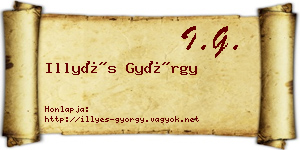 Illyés György névjegykártya